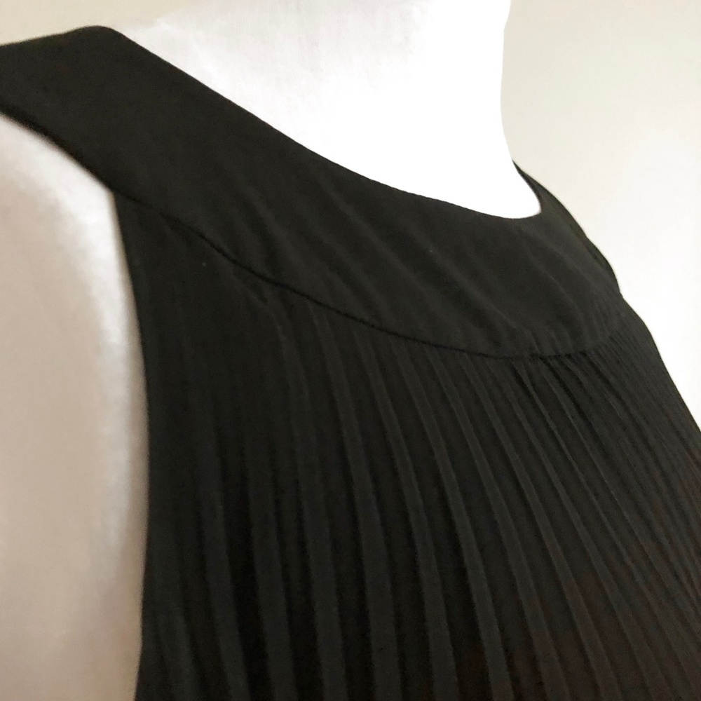 Black Permanent Pleated Midi Party Dress 8 - Picture 5 of 5
